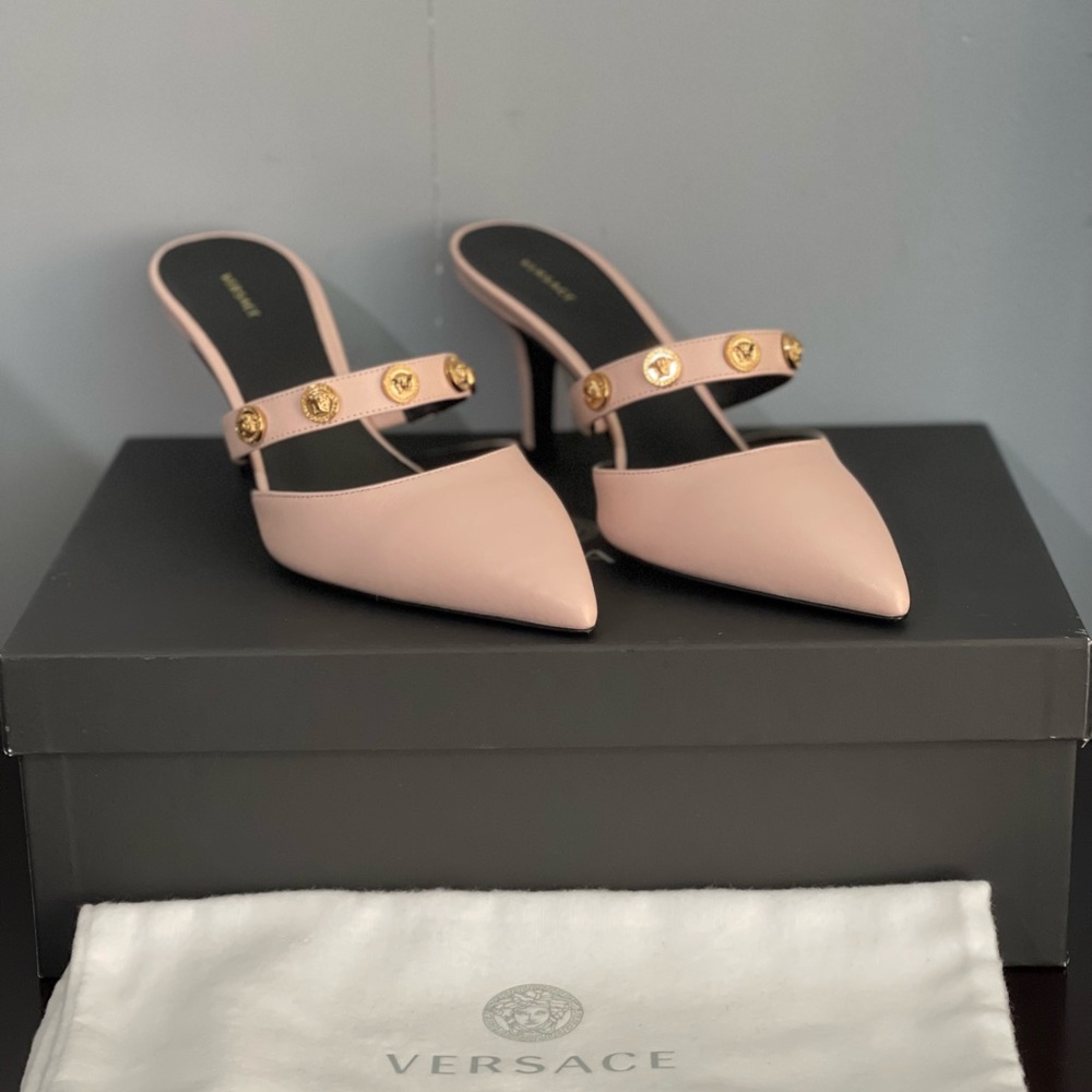 Versace Studded Heel Pumps